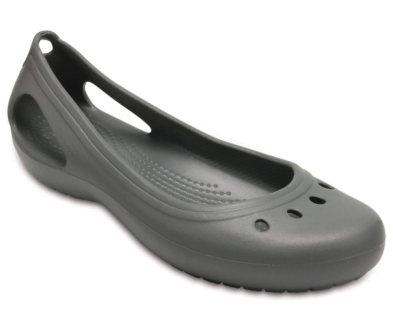 Crocs Women's Kadee Ballet Flat - Comfortable Slip-On Shoes for Women, Slate Grey, Size 6 M US - Perfect for Work, Casual Wear & Travel