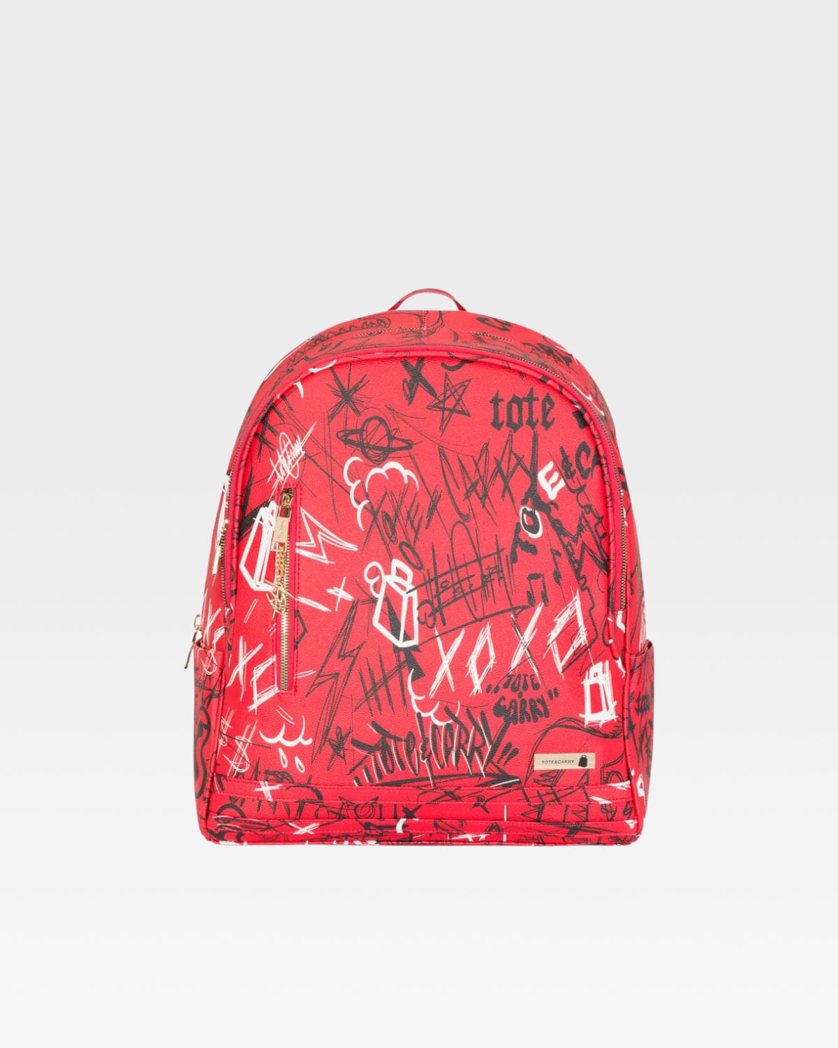 Red Graffiti Tombstone Roller Duffle Bag Set - Perfect for Travel, Gym & Skateboarding Accessories