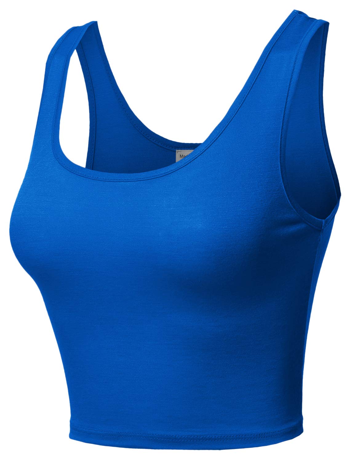 Emma Women's Junior Sleeveless Crop Tank Top - Soft Basic Solid Summer Top for Teens, Casual Wear, Gym, Beach & Layering