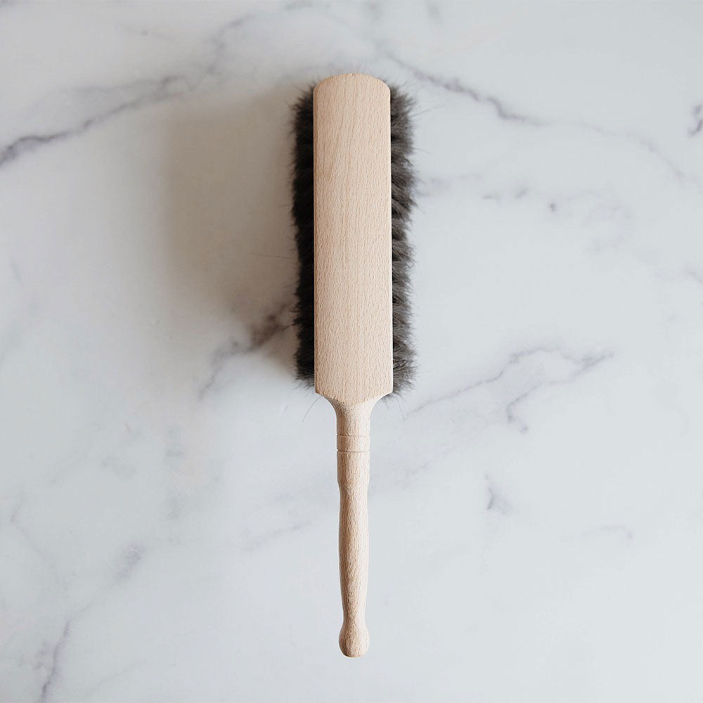 Premium Wooden Dust Brush for Home Cleaning - Natural Bristles for Floors, Carpets & Furniture - Ideal for Daily Use & Pet Hair Removal