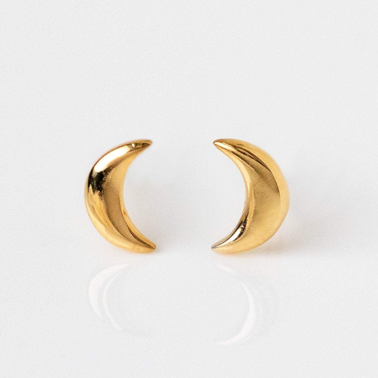 Solid Gold Moon Earrings for Women - Elegant 14K Gold Crescent Hoop Earrings | Perfect for Everyday Wear, Gifts & Special Occasions