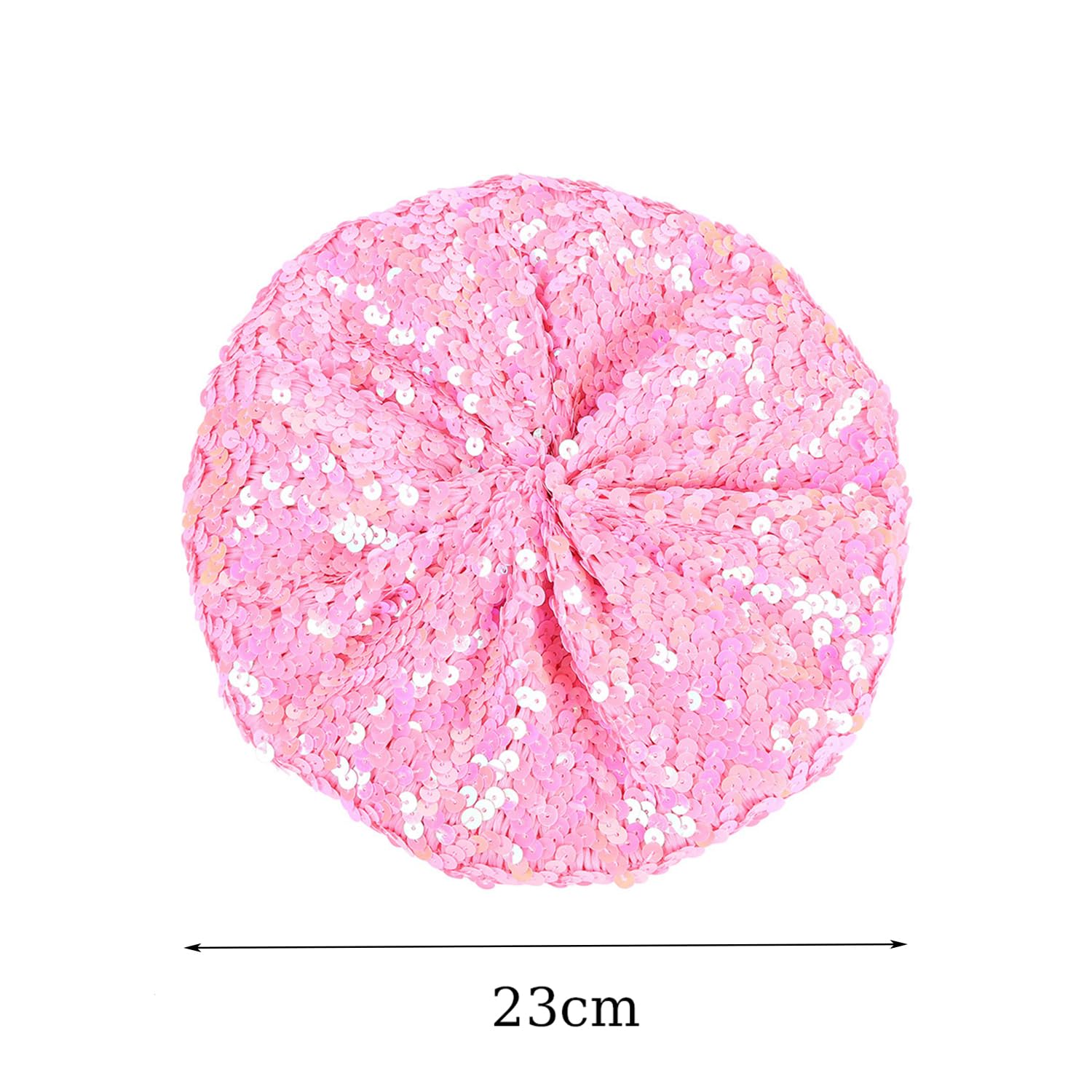 JNAWA Women's Sparkly Sequins Beret Hat - Glittery Sequin Headdress Shining Beanie Cap for Masquerade, Holiday Parties, Dancing & Festive Events | Perfect for Christmas, New Year's & Costume Parties