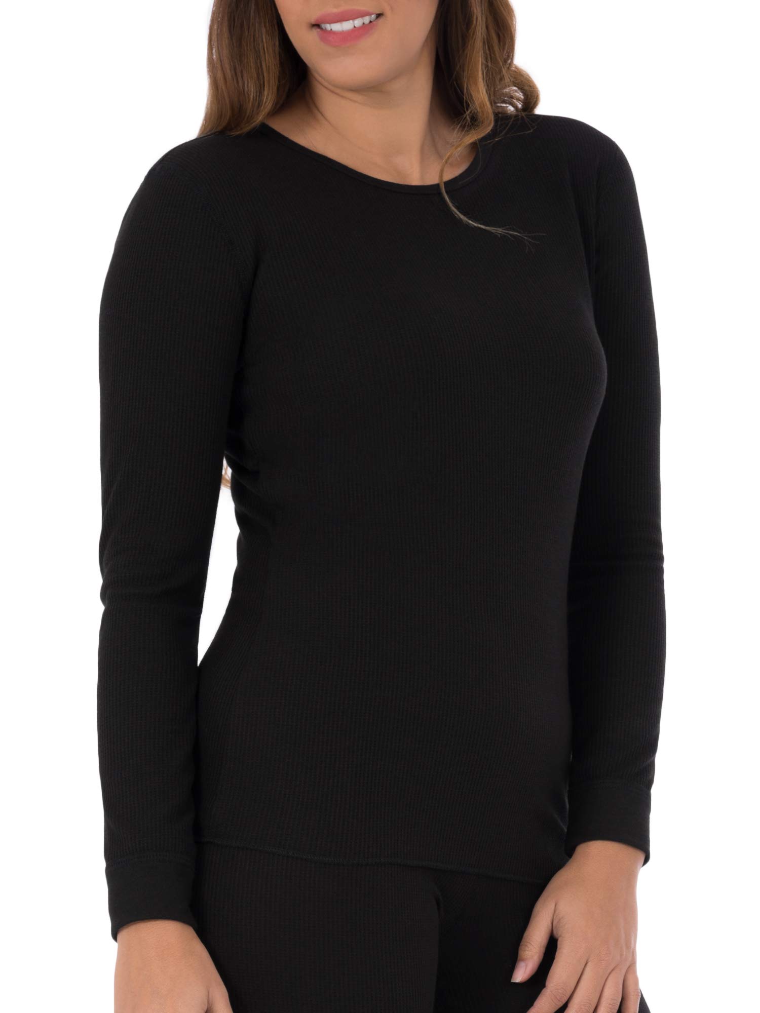 Fruit of the Loom Women's Waffle Thermal Underwear Top - Soft & Warm Long Sleeve Shirt for Winter Layering, Cold Weather & Outdoor Activities