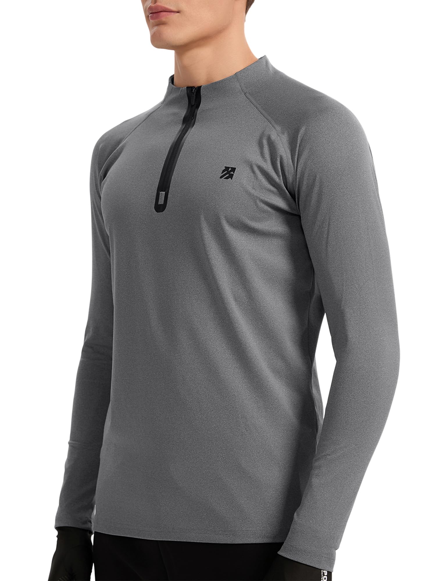 Men's Moisture-Wicking Running Shirts - Slim Fit Quarter Zip Pullover for Workout, Outdoor Sports, Golf & Pickleball | Lightweight Performance Top for Jogging, Gym & Active Lifestyle