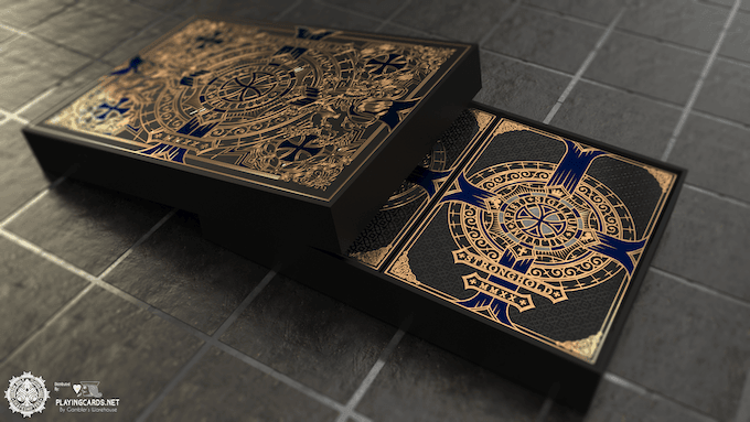 Premium Gilded Stronghold Sapphire Copper Edition Playing Cards - Luxury Deck for Poker, Magic Tricks & Collectors