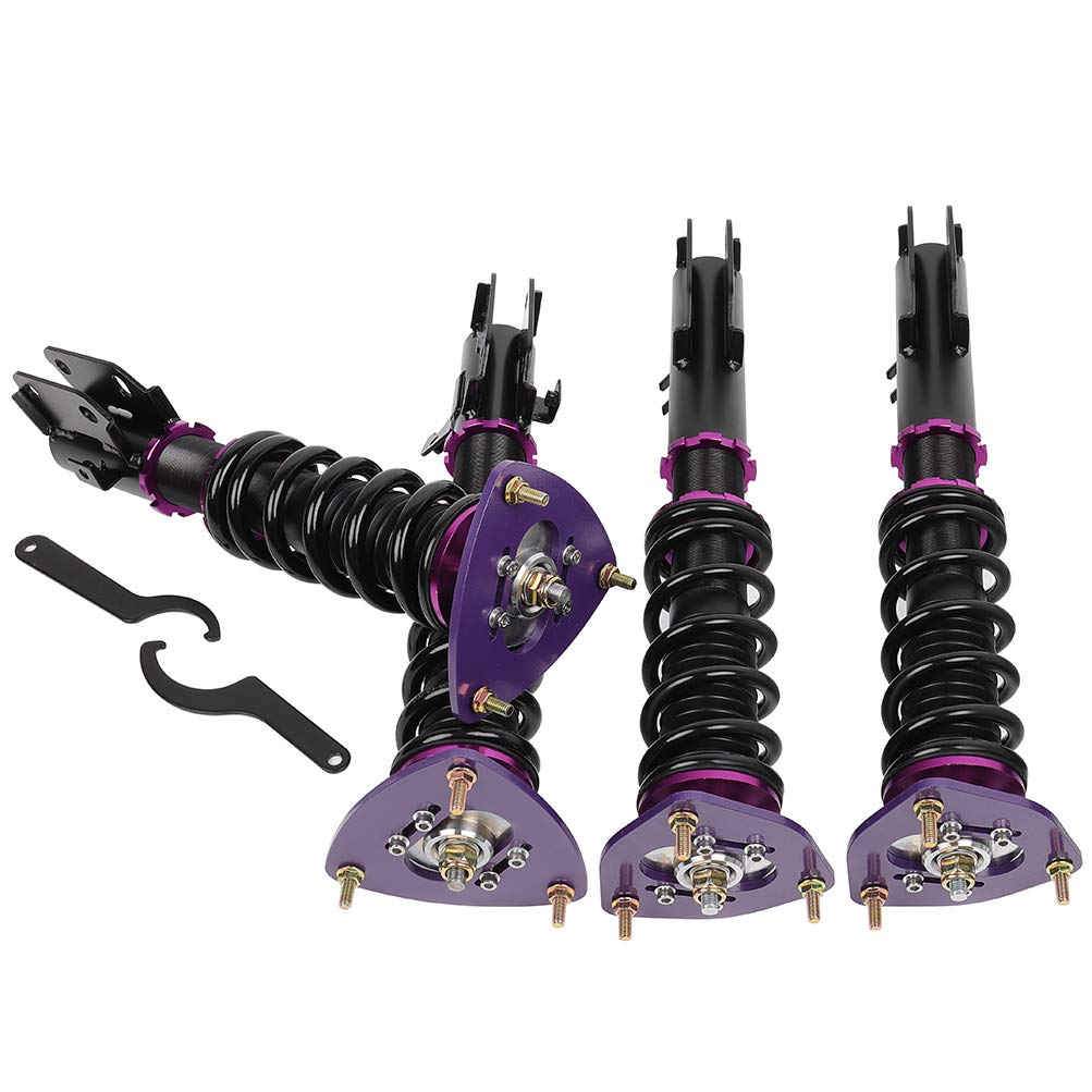 ROADFAR Coilovers Suspension Kit - Full Set of Shocks, Springs & Struts for 2005 Saab 9-2X & 2002-2007 Subaru Impreza - Purple - Perfect for Performance Tuning & Smooth Ride