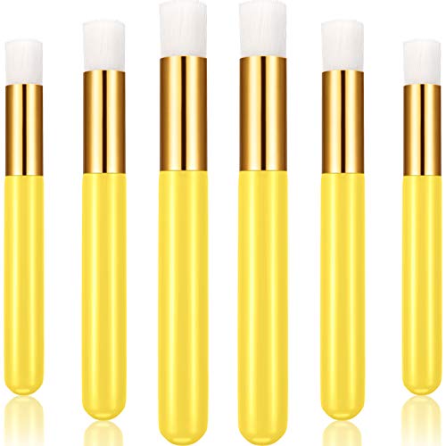 20 Pieces Lash Shampoo Brushes - Blackhead Remover & Pore Cleansing Brush Set for Face & Eyelash Extensions - Deep Cleaning Exfoliating Tools for Skincare Routine (Yellow) - Perfect for Daily Facial Cleansing & Spa Treatments