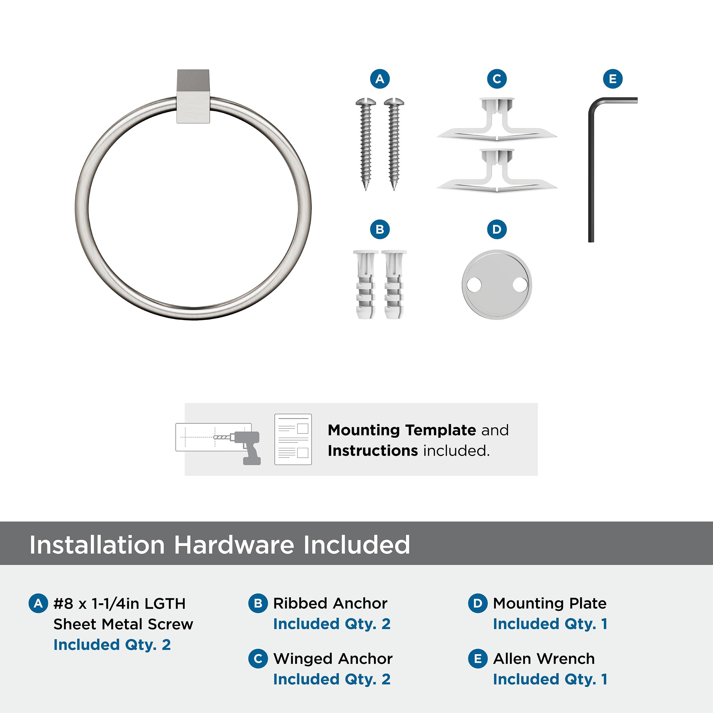 Amerock BH36082G10 Brushed Nickel Towel Bar - 6.5 Inch (165mm) Wall Mounted Bathroom & Kitchen Towel Holder - Rust-Resistant Bath Accessories for Hand & Dish Towels (Monument Collection) - Perfect for Small Spaces, Powder Rooms & Apartment Bathrooms