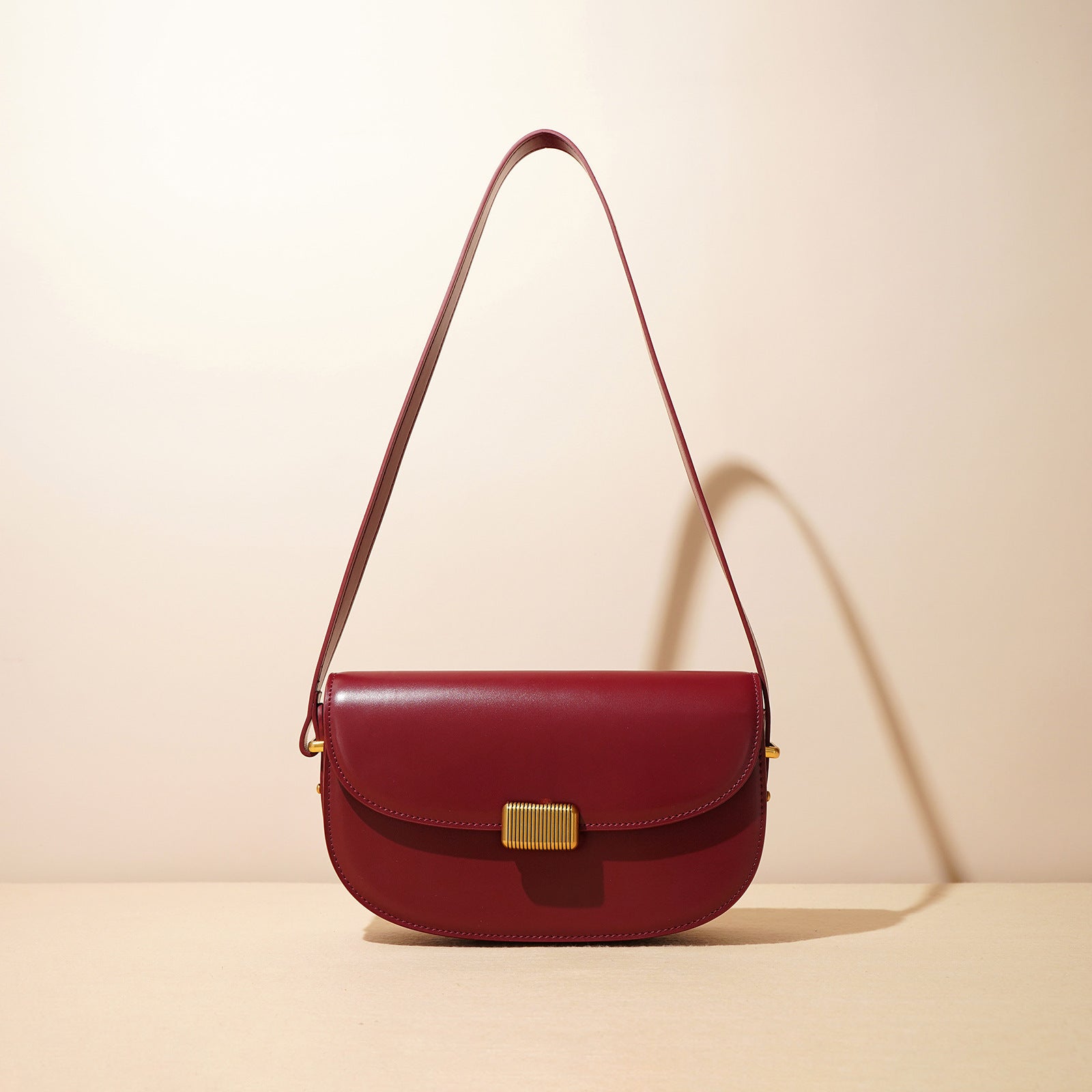 Genuine Leather Crossbody Saddle Bag for Women - Stylish Underarm Shoulder Bag for Daily Use, Travel & Outdoor Activities