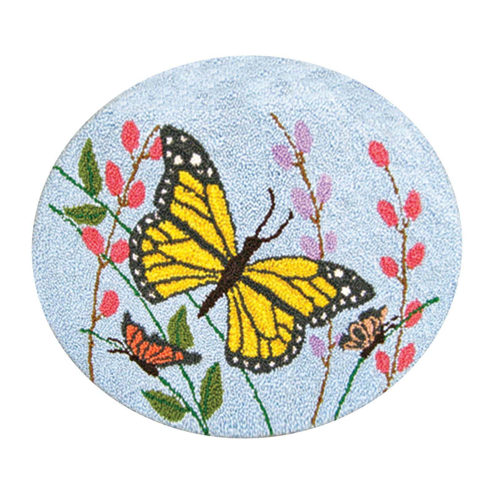 Latch Hook Kit for Adults Beginners - Butterfly Embroidery Carpet Set for Home Decor