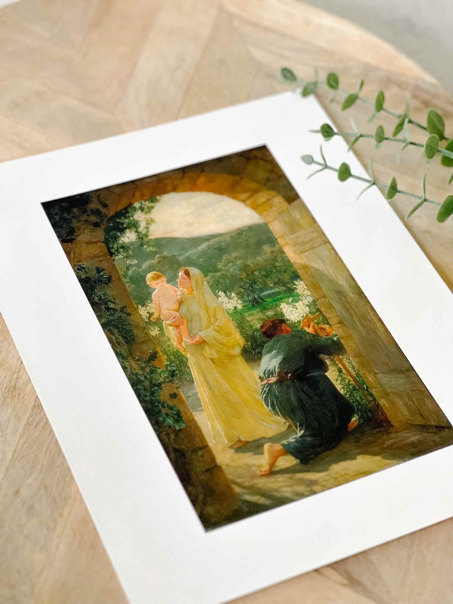 Holy Family at Home Print - Religious Wall Art for Living Room, Bedroom & Church Decor - Perfect for Christian Home Decor & Gifts