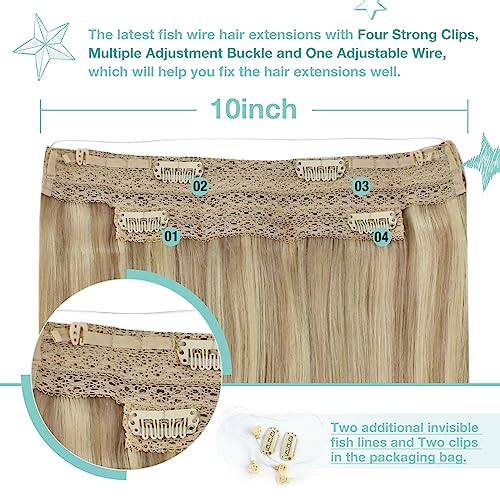 Premium 100% Human Hair Wire Hair Extensions for Women - Clip-In, Heat Resistant, Natural Look for Daily Styling & Special Occasions