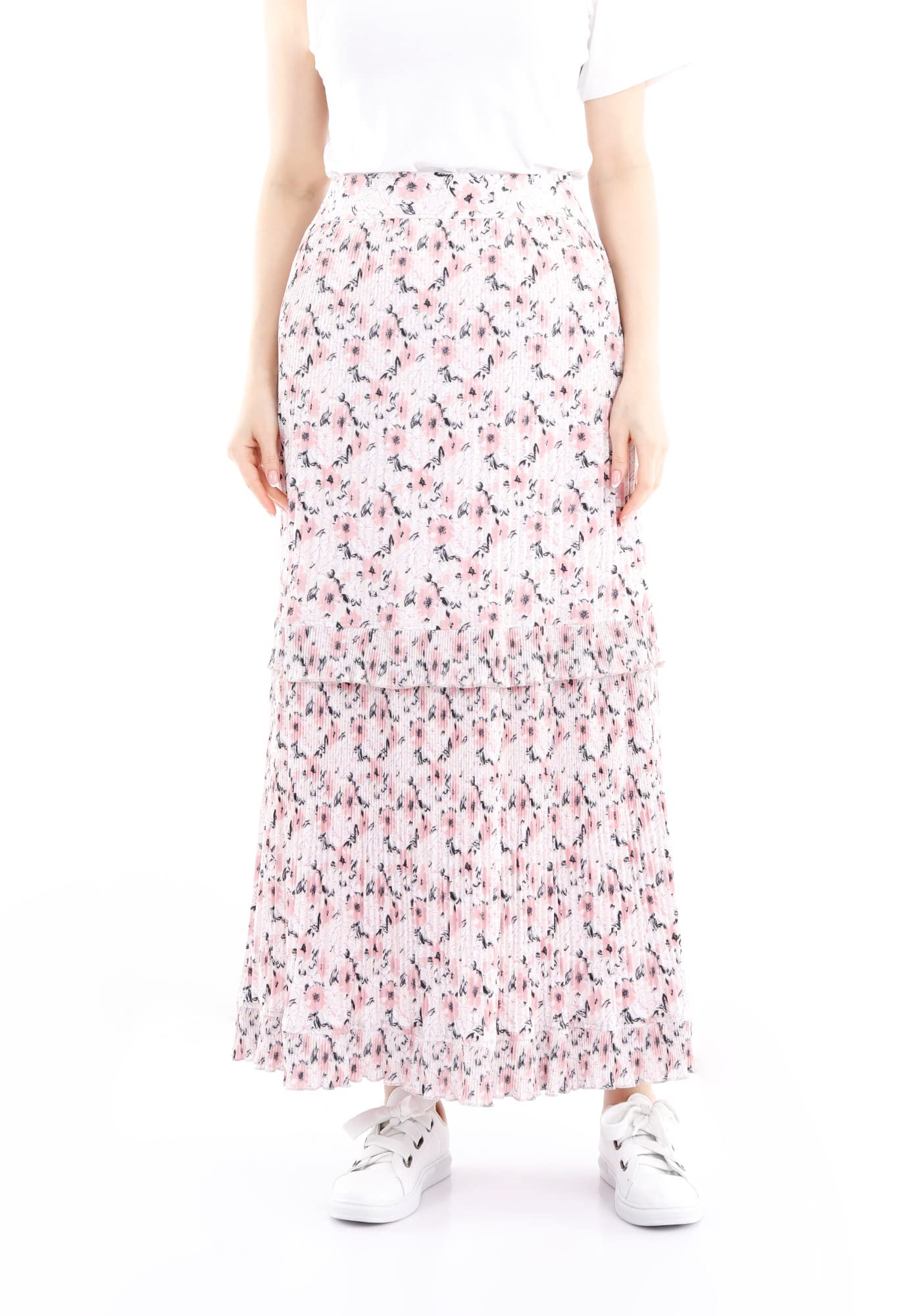 Boho Linen Maxi Skirts for Women - High Waisted Summer Long Skirts with Pleated Design | Perfect for Beach Vacations, Music Festivals & Casual Outings