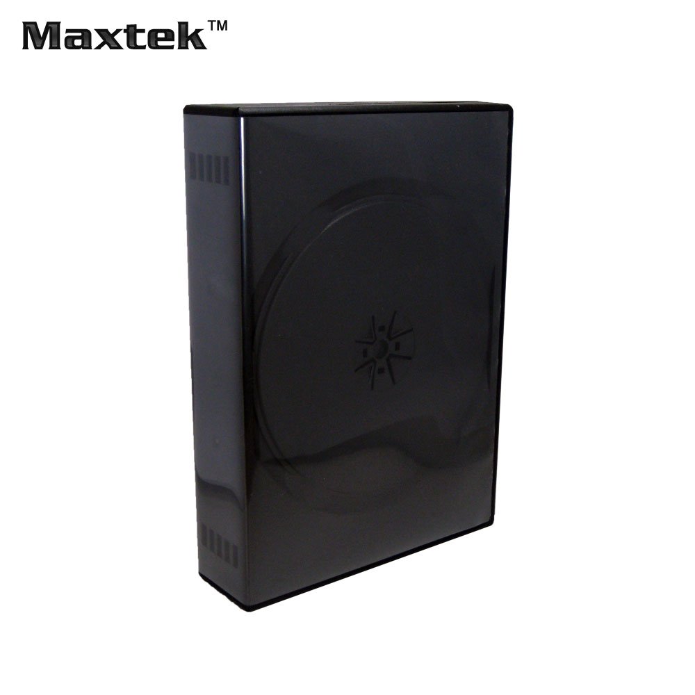 Maxtek 20-Pack Black 12 Disc DVD Storage Cases with 5 Flip Trays & Clear Outer Sleeves - Perfect for Movie Collections, Music Albums & Video Game Disc Organization