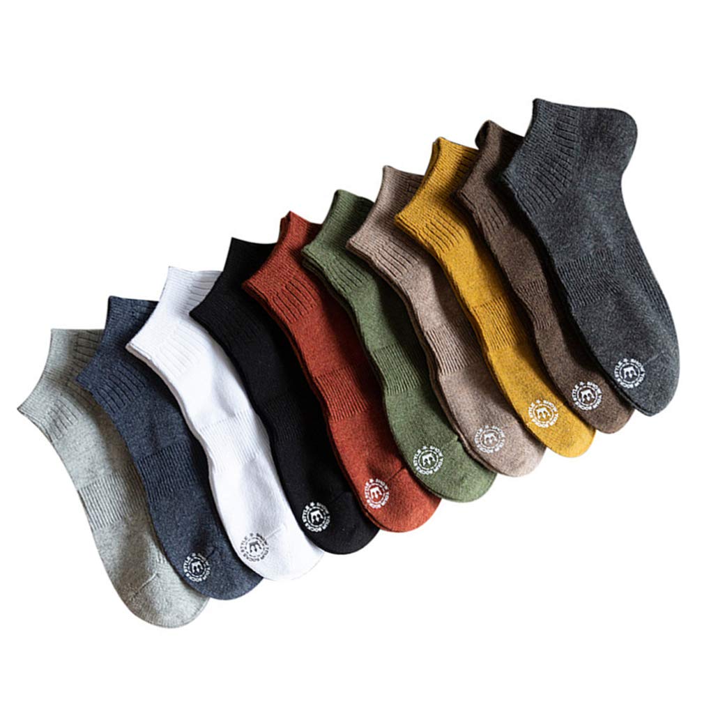 PRETYZOOM 10 Pairs Men's Cotton No Show Socks - Breathable Low Cut Athletic Socks for Men & Boys with Anti-Slip Design | Perfect for Sports, Casual Wear & Daily Use