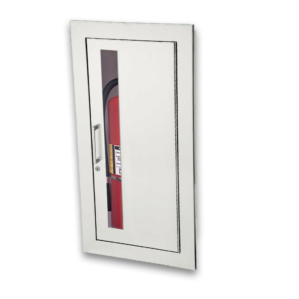 JL Industries 1025W10FX2 Academy Fire Extinguisher Cabinet - Vertical Duo with Pull Handle & SAF-T-LOK Fire Rated - Ideal for Schools, Offices, and Commercial Buildings