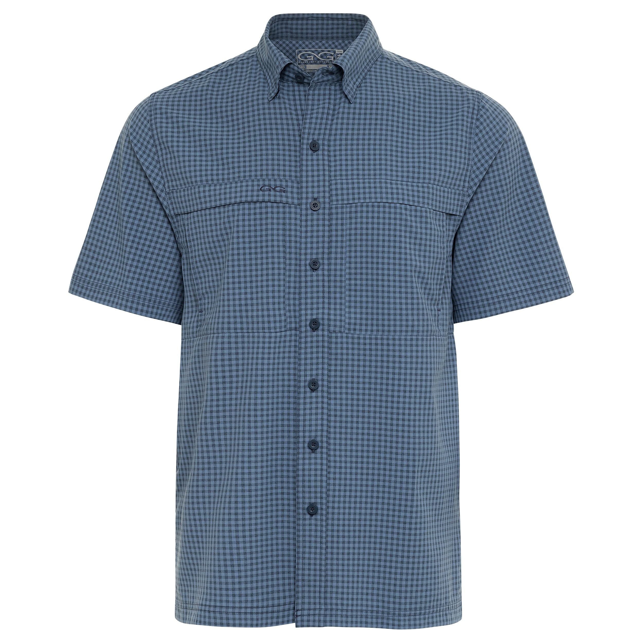 GameGuard Outdoors TekCheck Shirts - Moisture Wicking Performance Fishing & Hunting Shirts for Men - UV Protection & Quick Dry Outdoor Shirt for Hiking, Camping, and Adventure Activities