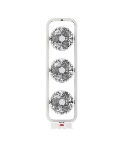 Europace EQQ7931WH 9 Inch Trio Turbo Oscillating Fan - High Velocity Cooling for Home, Office & Outdoor Use - Quiet & Energy Efficient Desk Fan