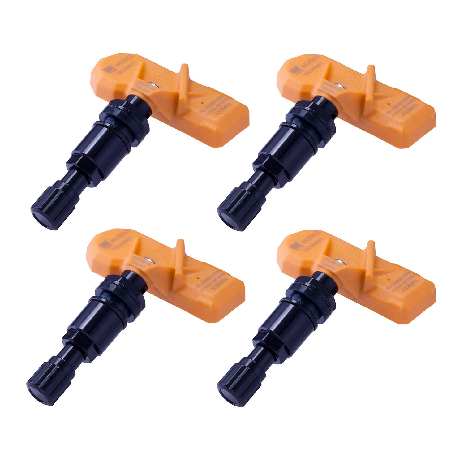 315MHz TPMS Sensor - Pre-Programmed Tire Pressure Monitoring System for Chevrolet (Pack of 4) - Black Stem, Ready to Install - Perfect for Car Maintenance & Winter Tire Safety