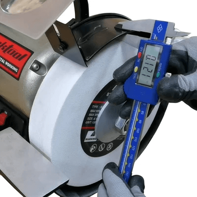 BUCKTOOL TDS 200C4HL 8-Inch Low Speed Bench Grinder with 1/2 HP Motor - Perfect for Sharpening Tools, Deburring Metal, and Woodworking Projects