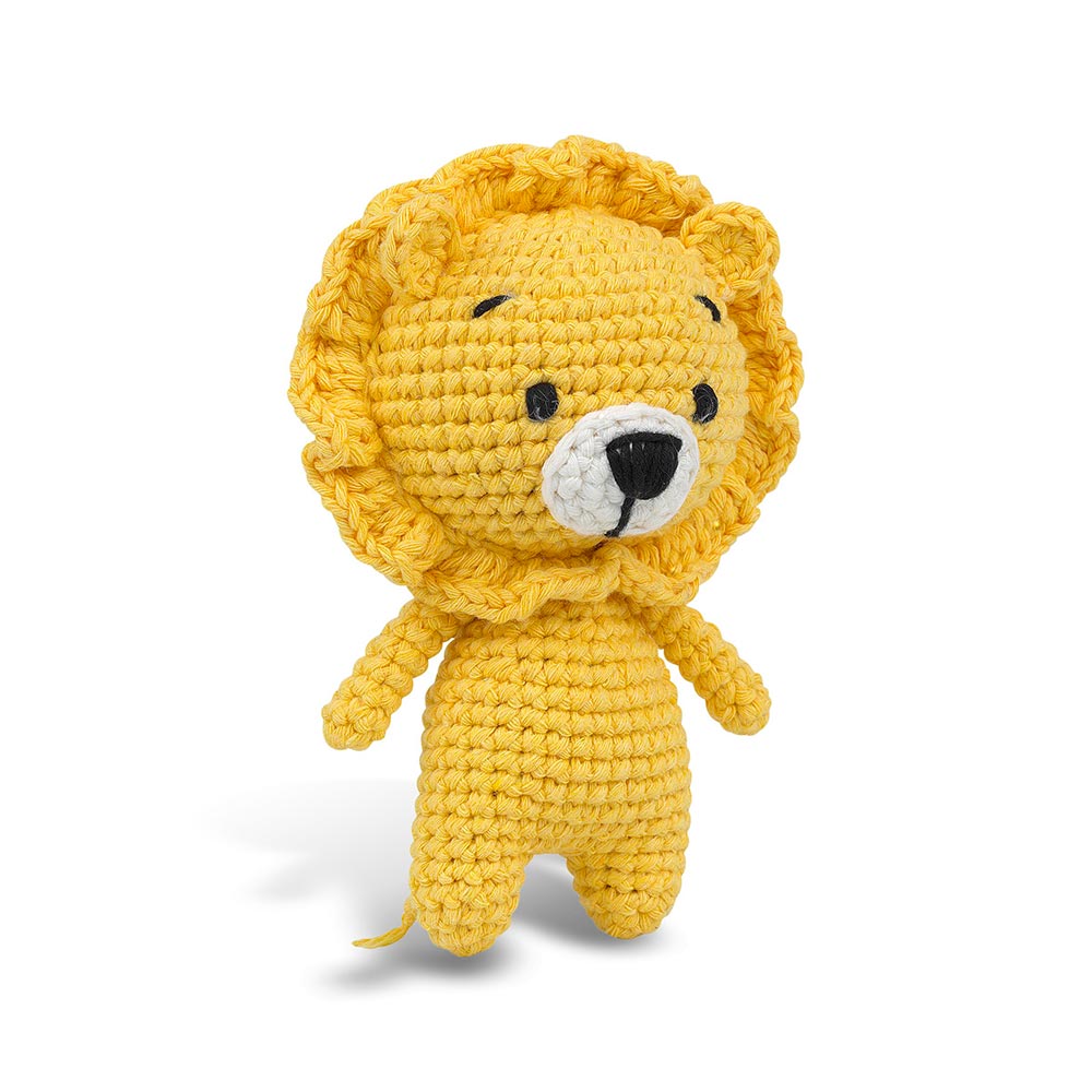 Amigurumi Crochet Kit for Beginners - DIY Lion Plush Toy (Leo the Lion) - Complete Crochet Set with Yarn, Hook & Instructions - Perfect for Gifts, Home Decor & Stress Relief
