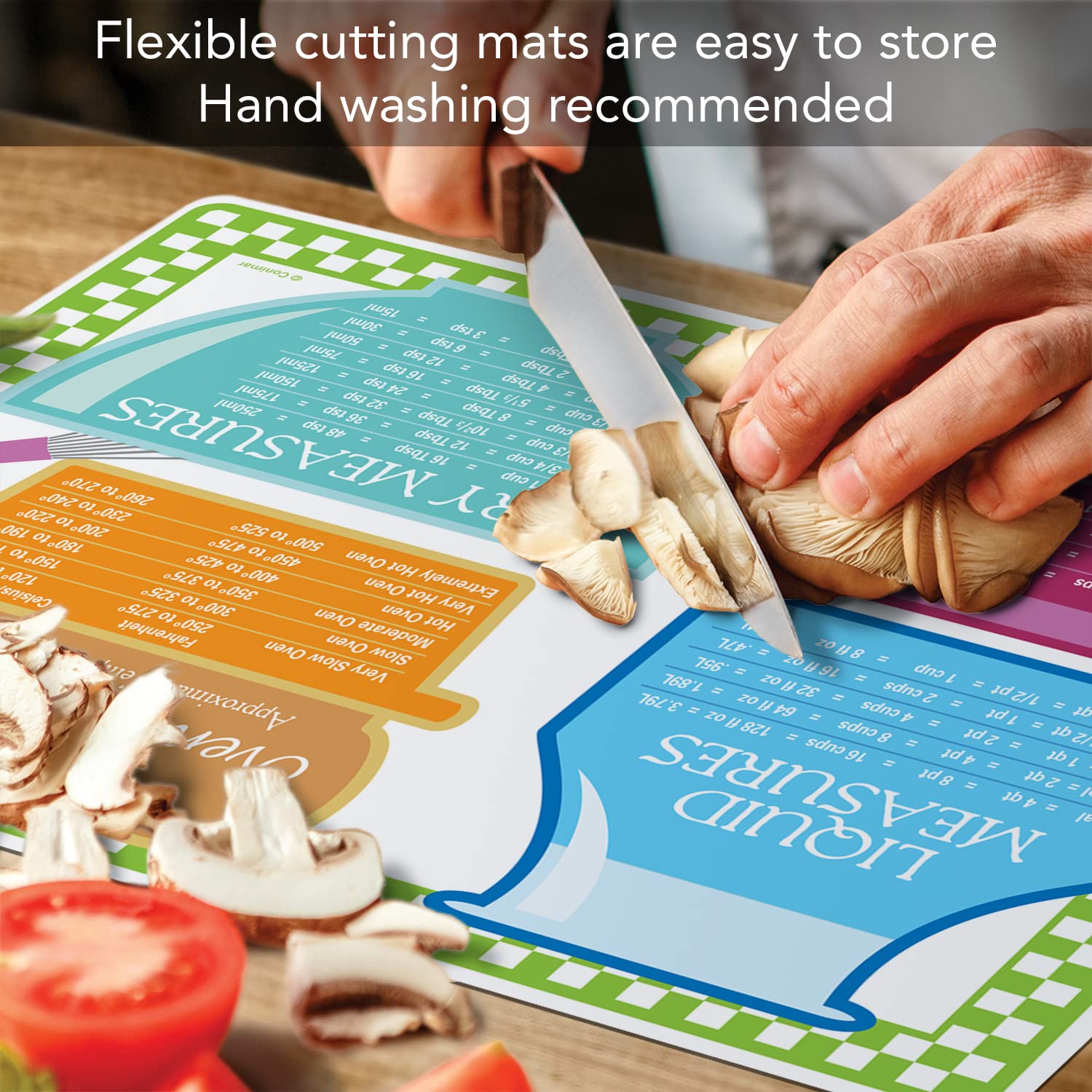 Cut N' Funnel Flexible Plastic Cutting Board Mat 15