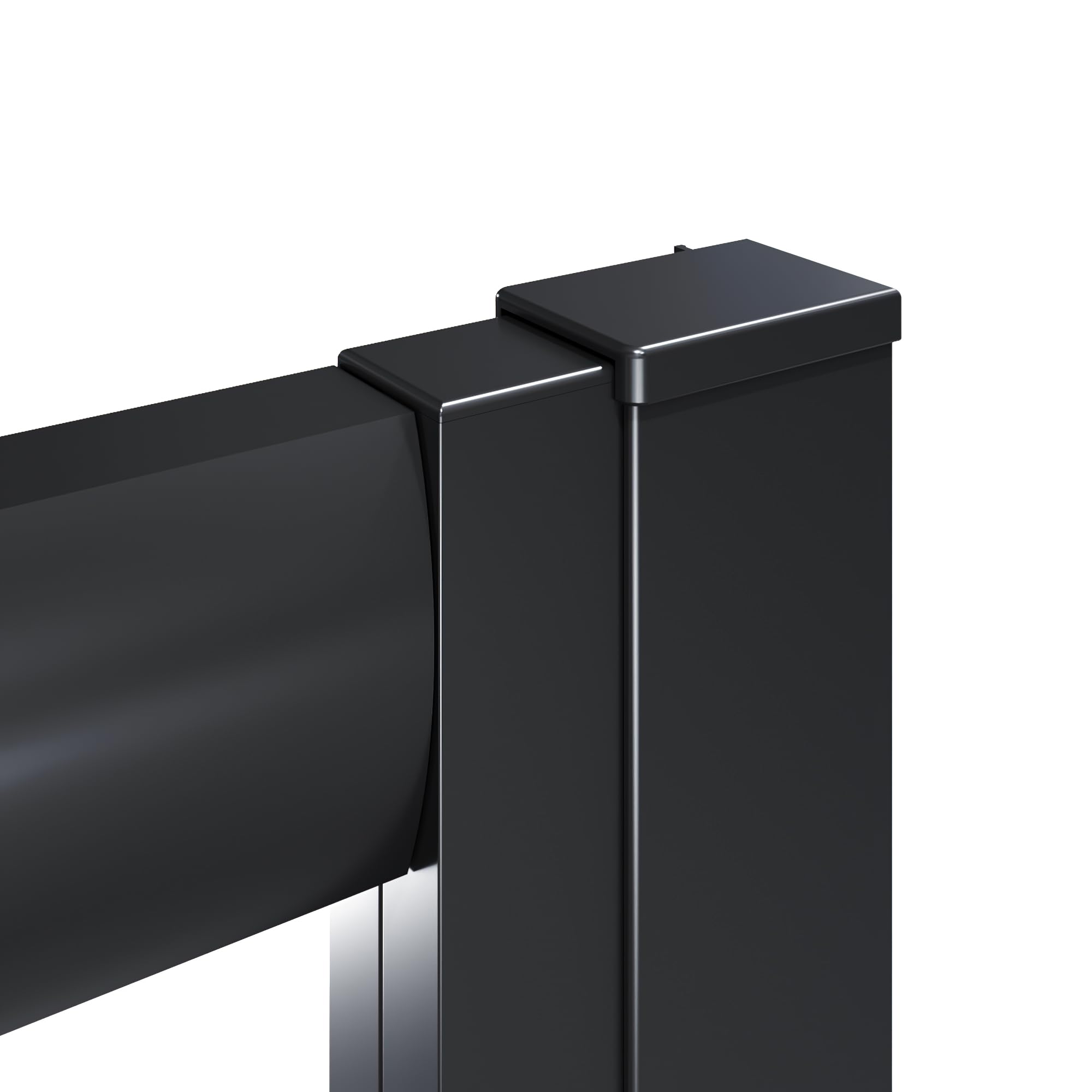 Elegant 34x34x72 Inch Black Framed Corner Shower Enclosure with Double Sliding Doors & 1/4