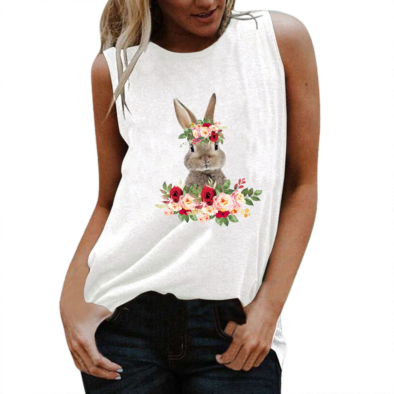 Women's Sexy Sleeveless High Neck Racerback Cropped Tank Top - Trendy Cute Halter Neck Crop Top Vest for Teen Girls (White, Large) | Perfect for Summer Outfits, Gym Wear & Casual Fashion