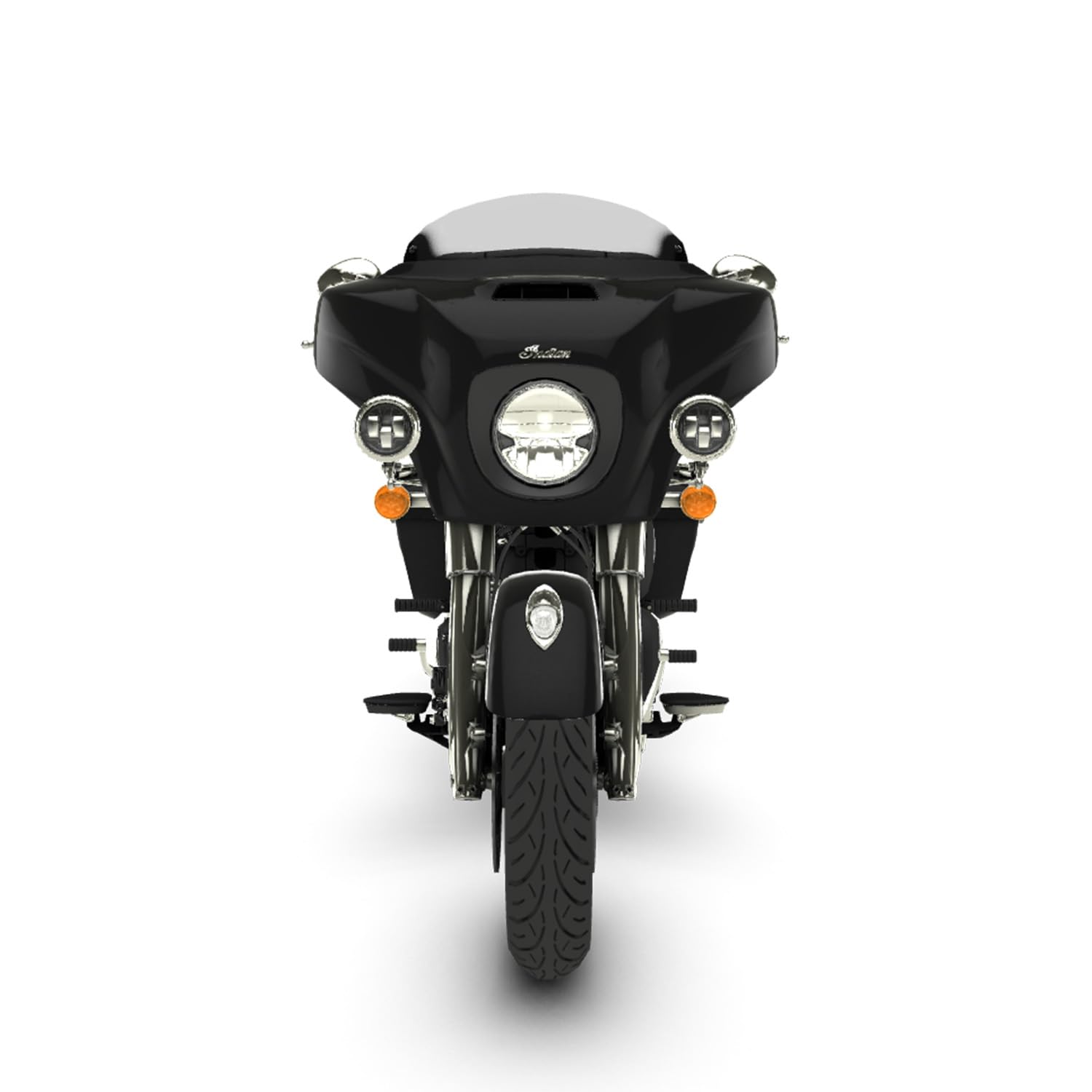 Indian Motorcycle Pathfinder S LED Driving Lights - Pair for Challenger, Chief, Chieftain, Pursuit Dark Horse & Roadmaster Limited Models (Gloss Black, 3.5-Inch) - Enhanced Night Visibility & Style for Cruiser Riders