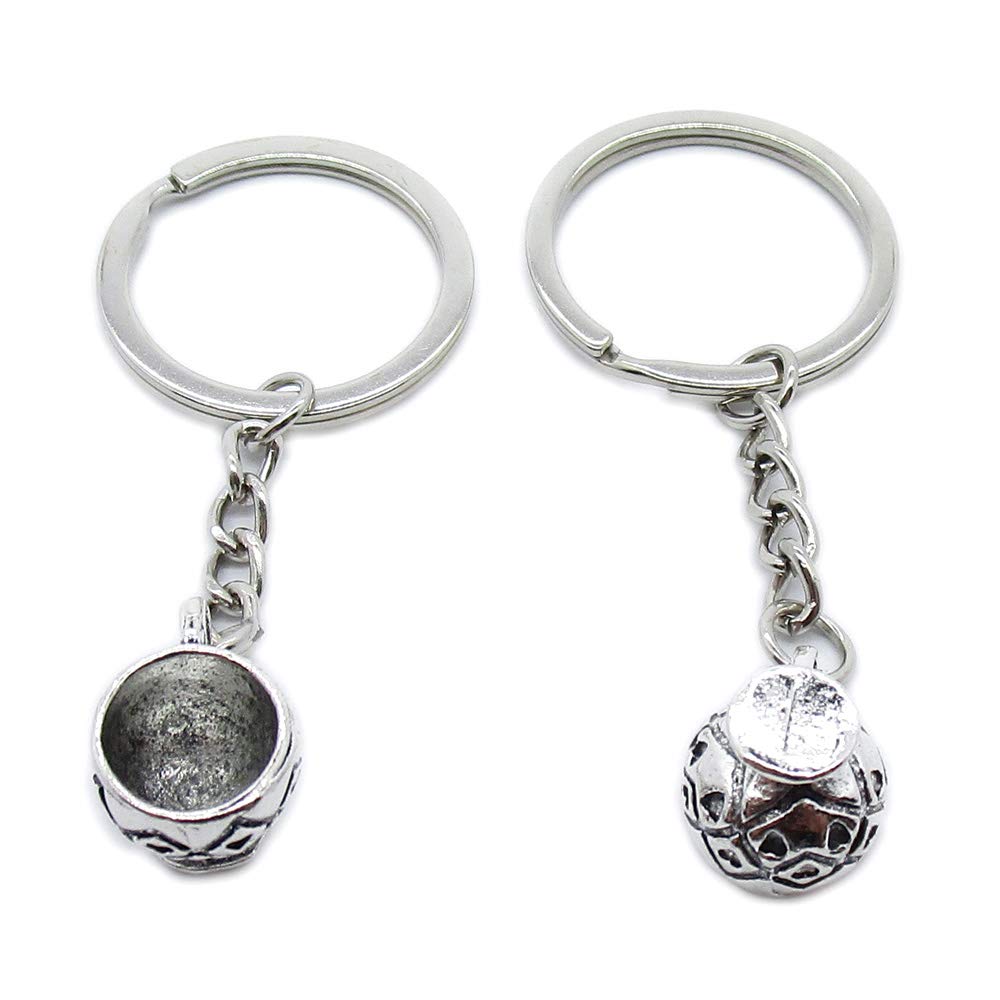 Antique Silver Metal Keychain - Heart & Cup Design Key Ring for Gifts, Home & Office Use | Durable & Stylish Accessory for Keys, Bags & Everyday Carry