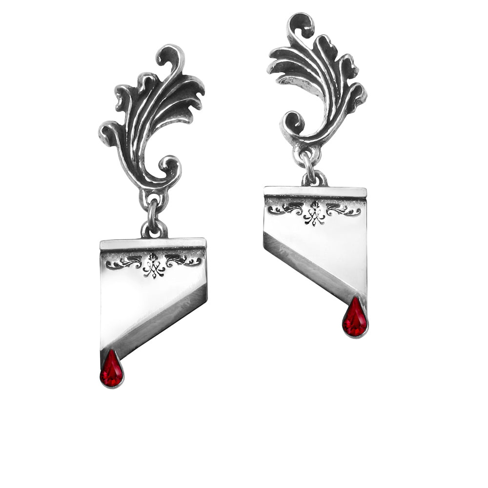 Stylish Guillotine Blade Earrings - Unique Gothic Jewelry for Women | Perfect for Halloween, Cosplay & Punk Fashion Accessories