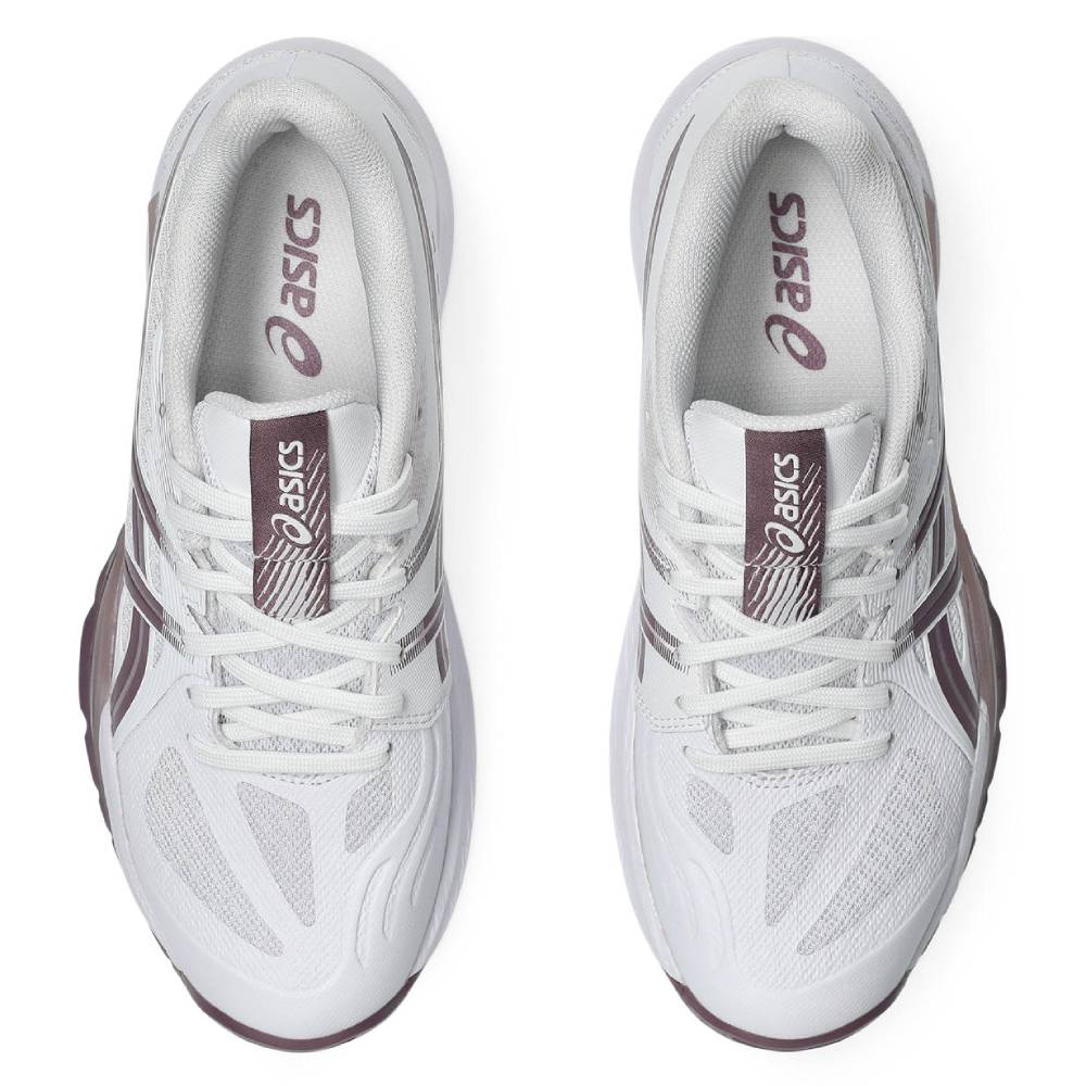 ASICS Powerbreak FF Women's Indoor Court Shoes - White/Dusty Mauve - Volleyball & Badminton Shoes for Women - Perfect for Indoor Sports & Gym Training