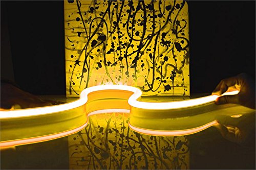 ETL Certified 120V LED Neon Flexible Light Strip - 50ft Warm White Waterproof Rope Lights with Accessories - Perfect for Indoor & Outdoor Decoration, Home, Party, Bar, and Signage Lighting