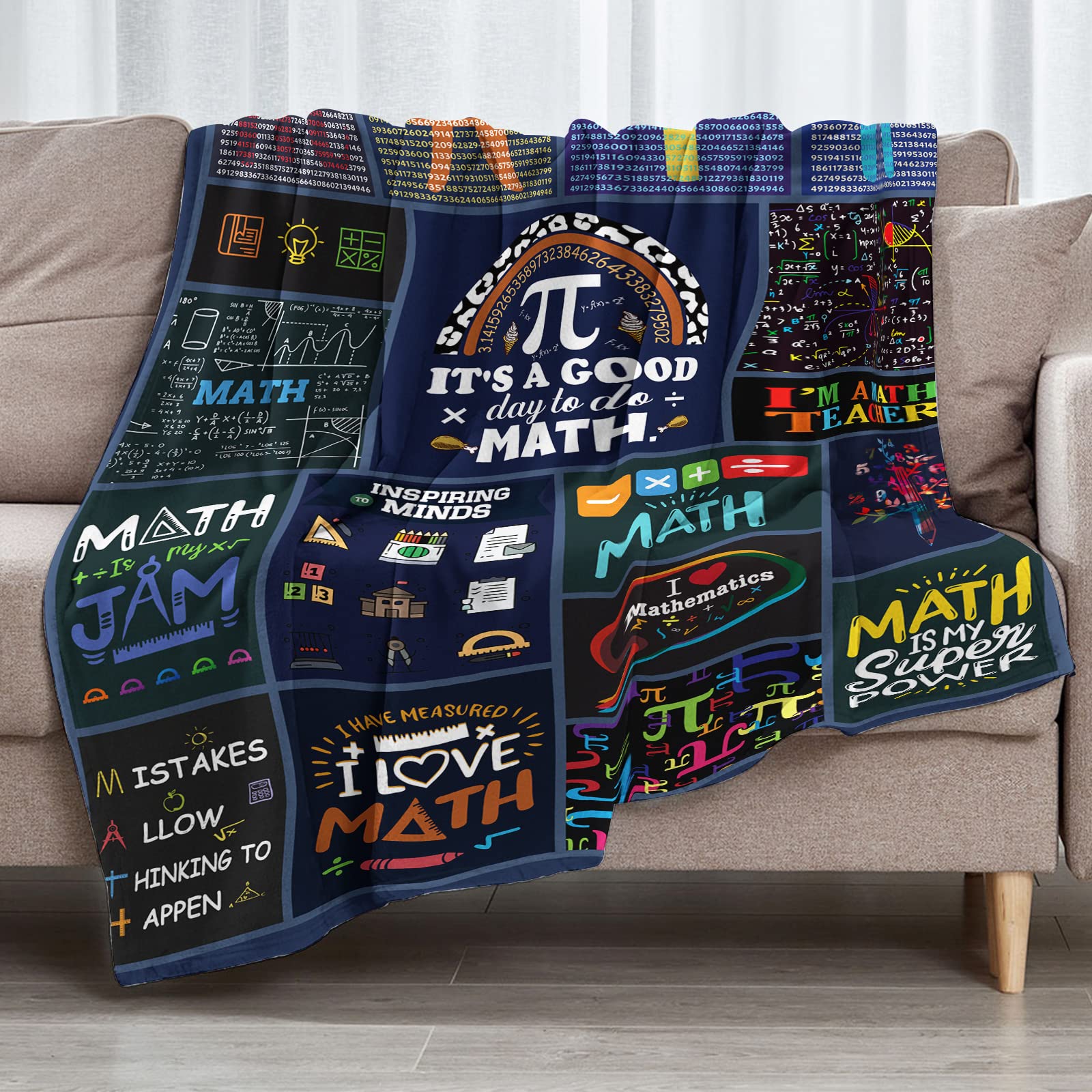 Soft Fleece Math Teacher Blanket - 60