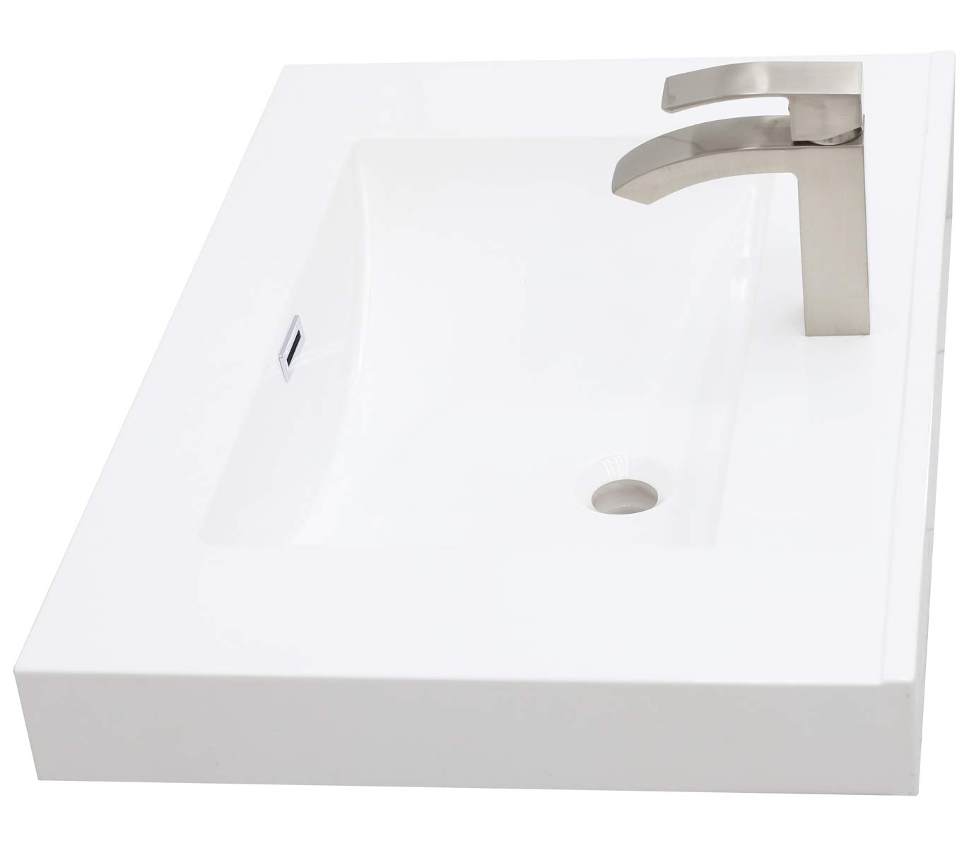 Wall Mount Floating Vanity Sink Set - High Gloss Dark Grey for Modern Bathrooms
