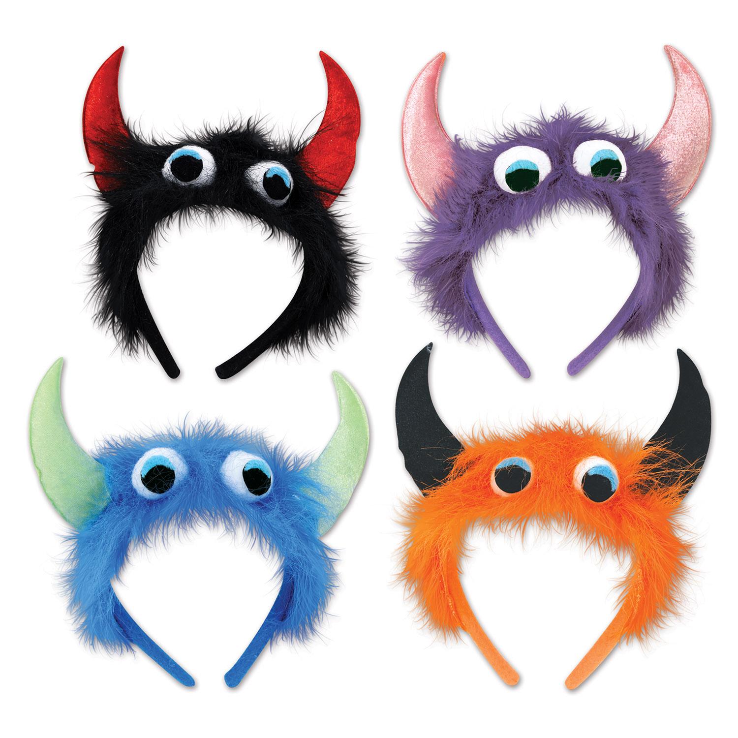 12 Pack Halloween Monster Headbands - Fun Costume Accessories for Kids & Adults - Perfect for Halloween Parties, Trick or Treating & Cosplay