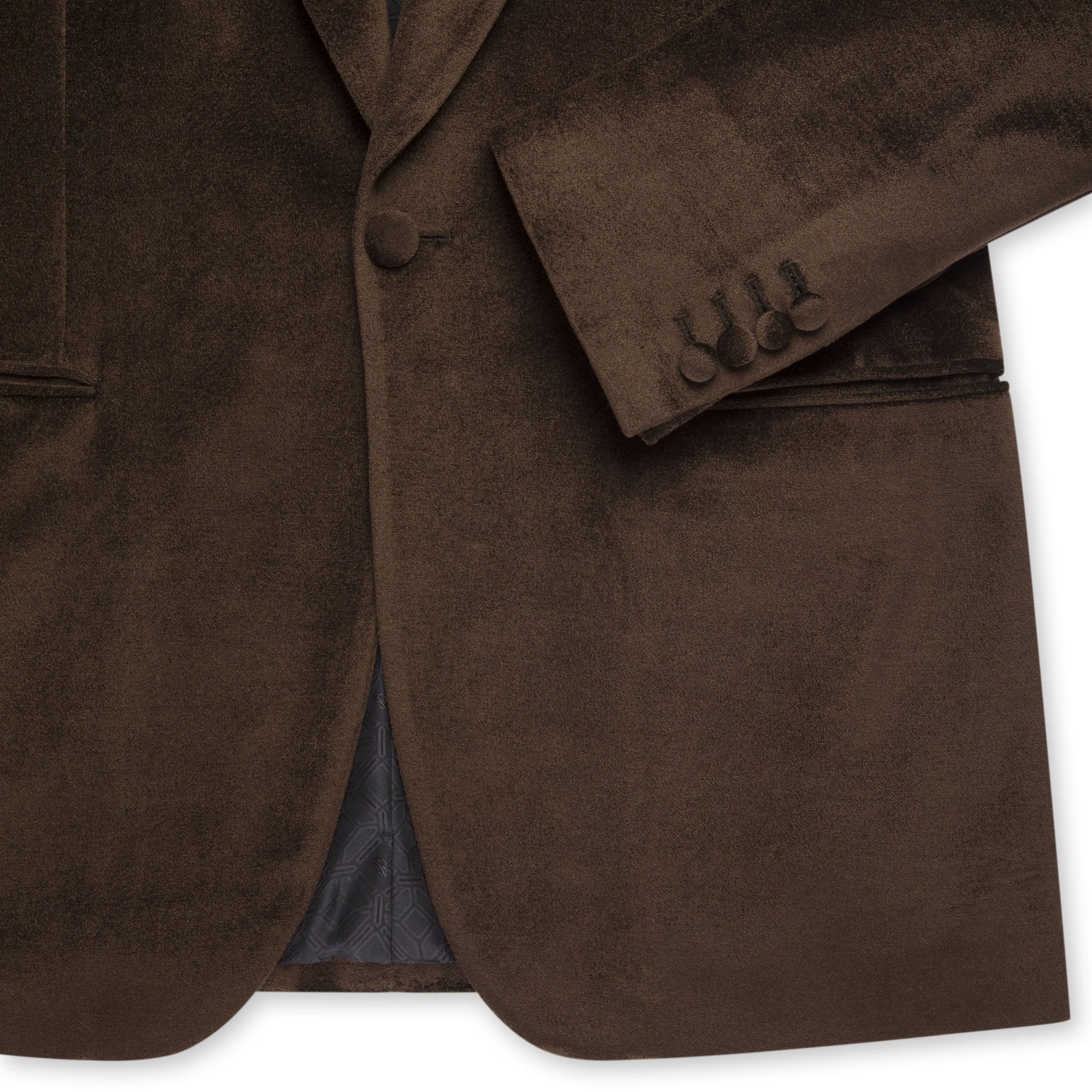 STEFANO RICCI Premium Brown Woven One Button Blazer Jacket for Men - Elegant Business & Formal Occasions