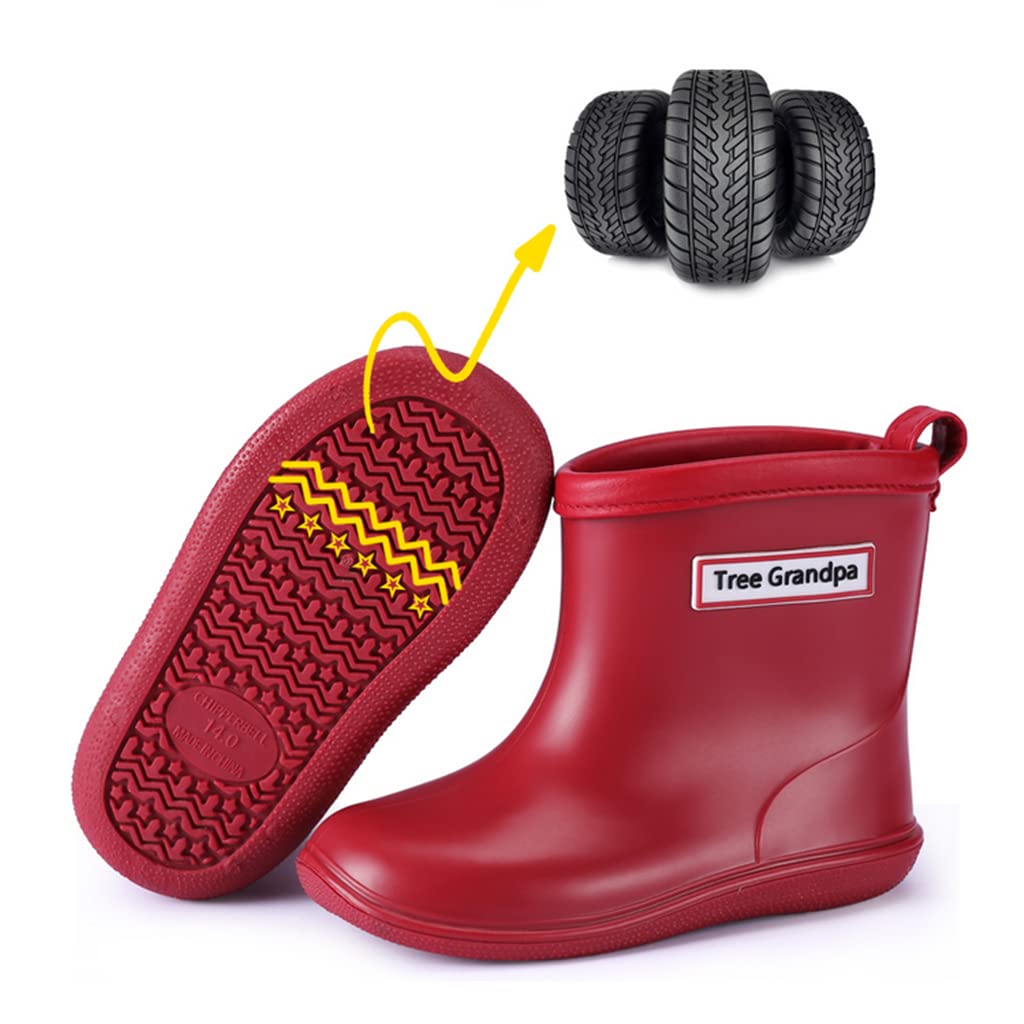 **Waterproof Toddler Rain Boots - Easy On Lightweight Short Baby Rain Boots for Boys & Girls - Perfect for Puddles, Playground & Outdoor Adventures**