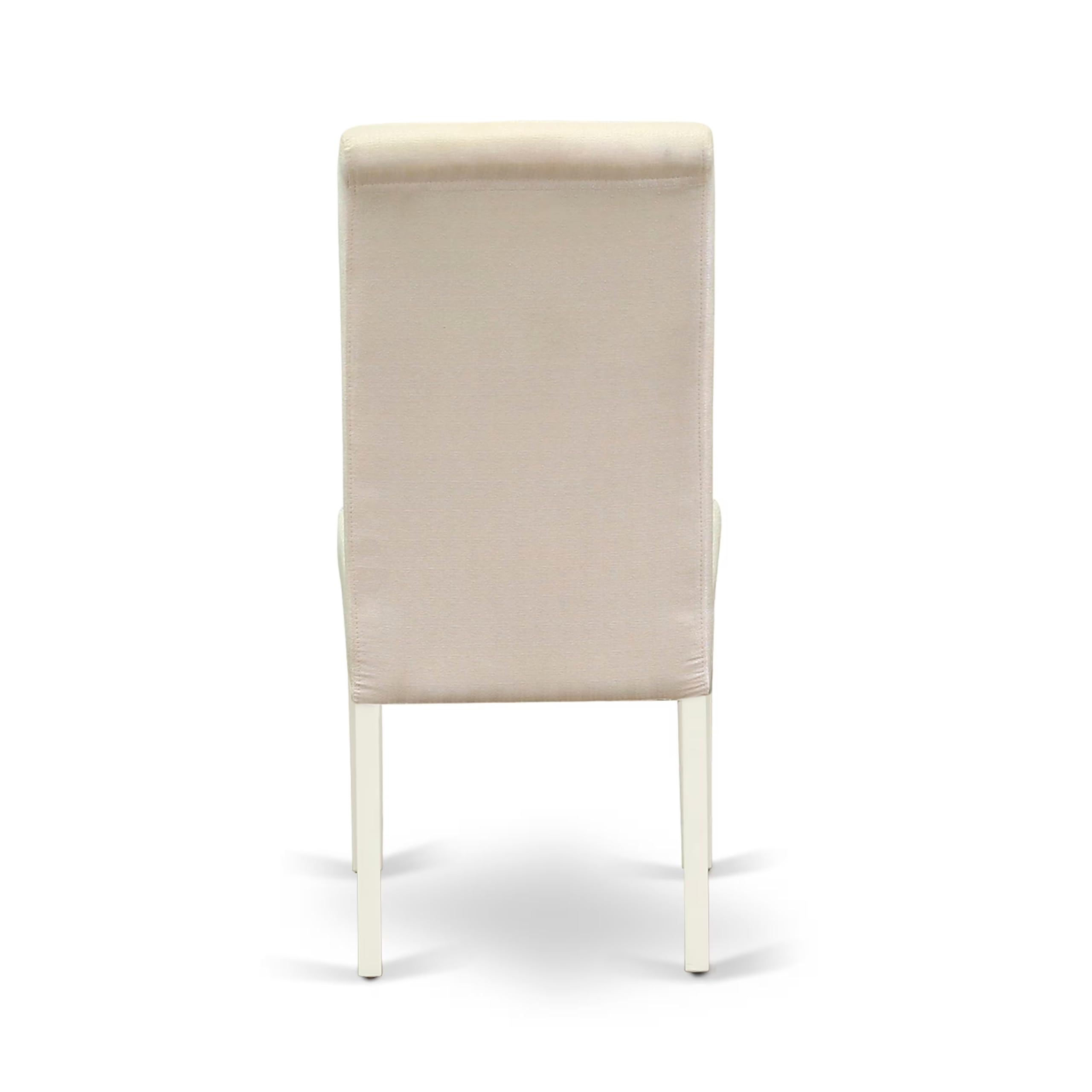 East West Furniture 5-Piece Dining Table Set for 4 - 36x60 Inch Rectangle Kitchen Table with V-Legs & 4 Cream Linen Fabric Chairs, Multi-Color - Perfect for Small Spaces, Breakfast Nooks, and Cozy Family Meals