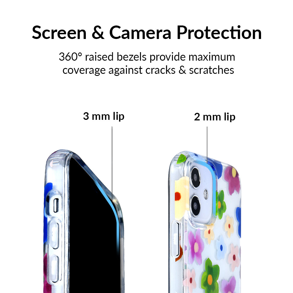 Flower Power iPhone Case - Trendy Floral Design Protective Cover for iPhone 12/13/14/15 Pro Max - Perfect for Everyday Use, Travel & Outdoor Activities