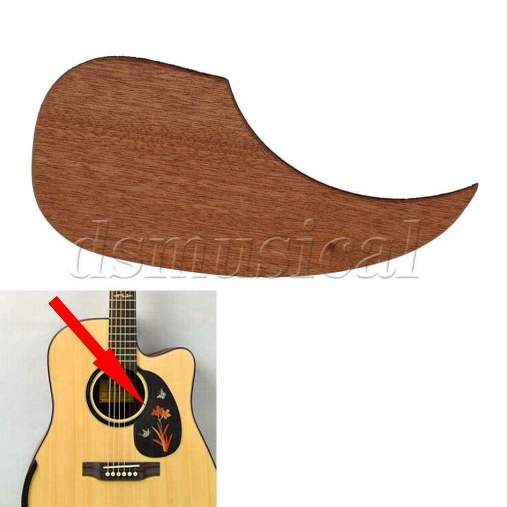 40/41 Inch Acoustic Folk Guitar Pickguard - Mahogany Wood Scratch Plate for Guitar Protection | Perfect for Acoustic, Folk & Classical Guitars | Prevents Scratches & Enhances Aesthetics