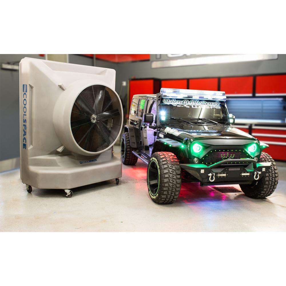 Cool Space CS6 50VD Blizzard 50 High-Power Evaporative Cooler - 26485 CFM, Covers 6500 Sq.Ft, 12-Speed Adjustable - Portable Air Cooler for Home, Office, Warehouse & Outdoor Use