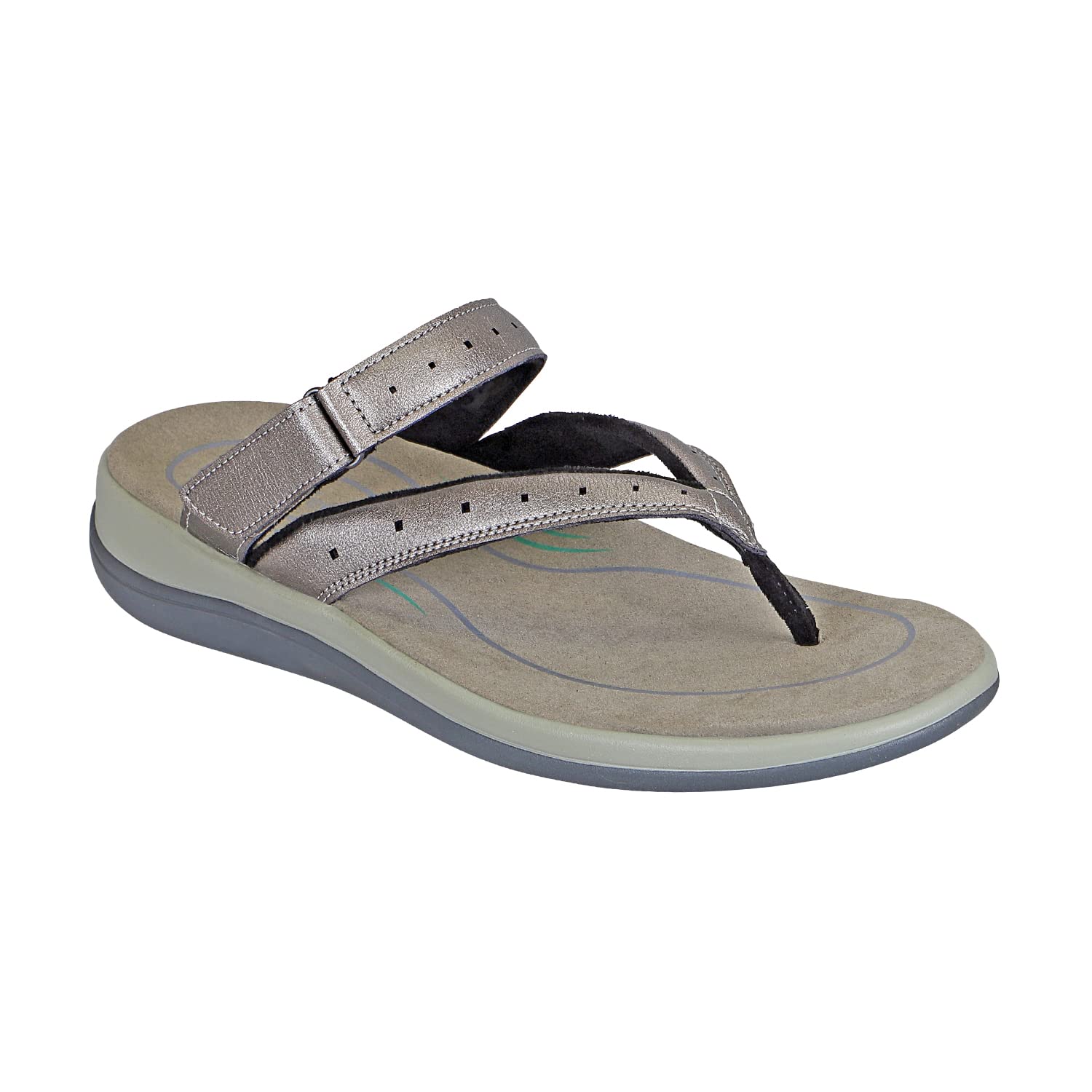 Orthofeet Women's Arch Support Flip Flops with Toe Post - Therapeutic Sandals for Heel Pain Relief, Plantar Fasciitis, Flat Feet - Cushioned Ergonomic Sole, Arch Booster & Wide Widths (Gaya) - Perfect for Beach, Pool & Summer Comfort Walking