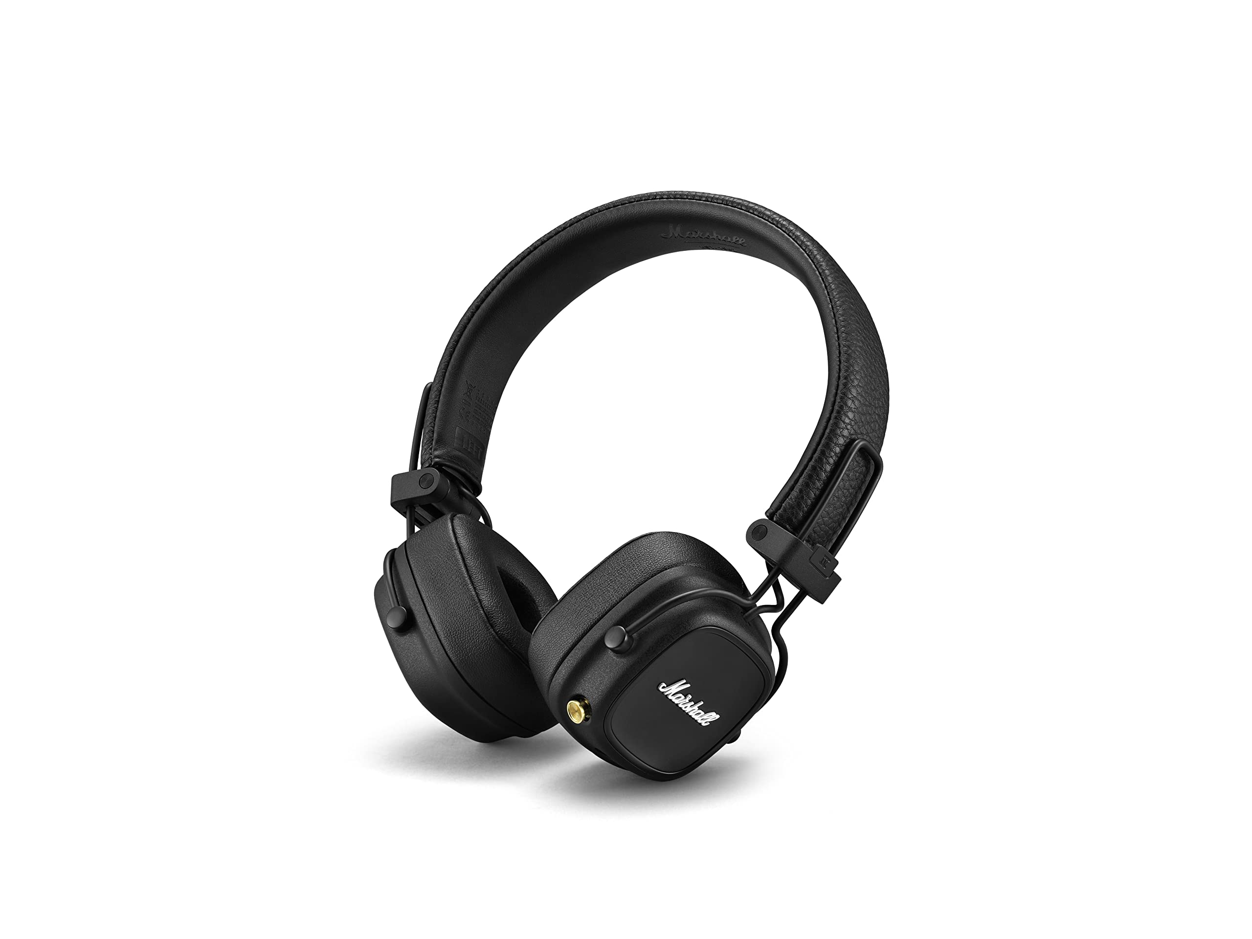 Marshall Major IV On-Ear Bluetooth Headphones - Wireless Headset with 80+ Hours Playtime, Custom Tuning & Fast Charging - Perfect for Travel, Gym & Music Lovers (Black)