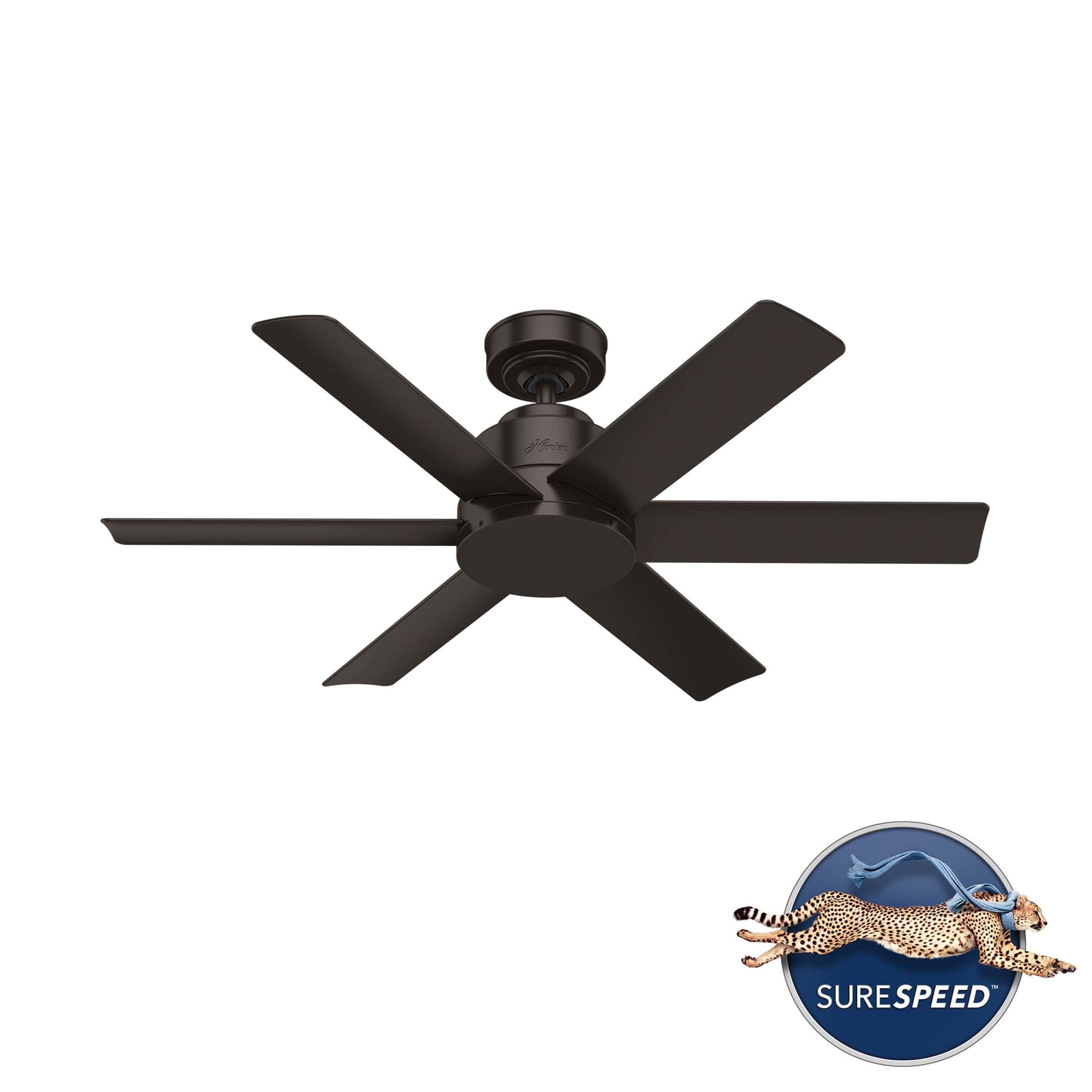 Hunter Fan Company 51114 - 44 Inch Kennicott Premier Bronze Indoor/Outdoor Ceiling Fan with Wall Control - Perfect for Patio, Porch, and Living Room Cooling