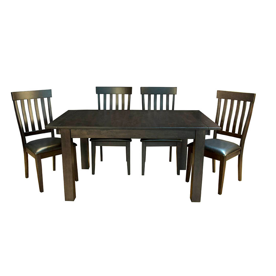 Mariposa 5-Piece Dining Set in Gray - Modern Kitchen & Dining Room Table & Chairs for Small Spaces, Apartments, Breakfast Nook