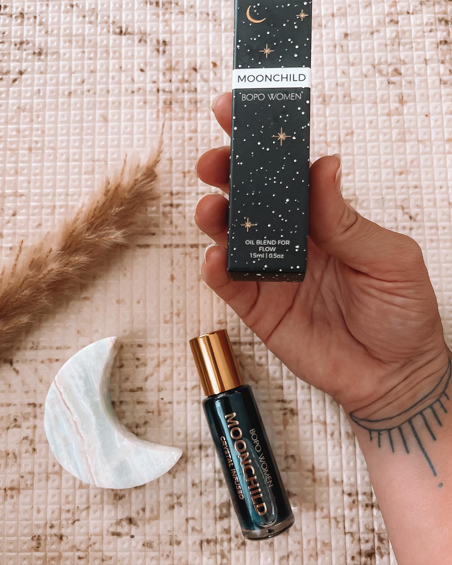 Bopo Women Moonchild Perfume Roller 15ml - Long Lasting Floral Scent for Women, Natural Essential Oil Perfume, Perfect for Daily Wear, Date Night & Special Occasions