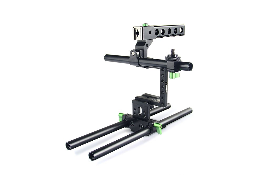 Lanparte BMPCC-01 Blackmagic Pocket Cinema Camera Cage for Blackmagic Pocket 4K/6K - Aluminum Alloy Rig with 15mm Rod Clamps & Cold Shoe Mount - Professional DSLR Stabilizer for Filmmaking, Vlogging and Video Production