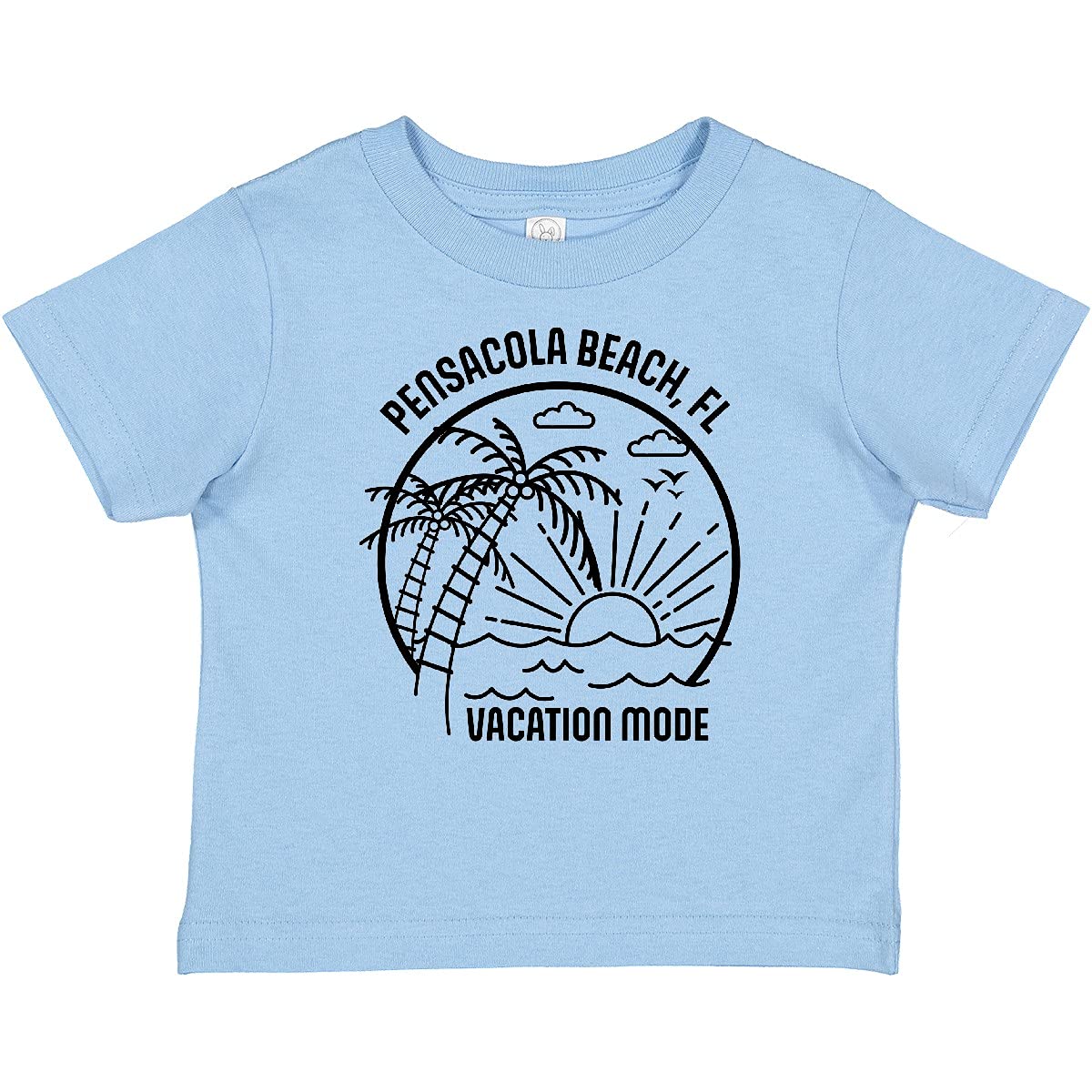 Inktastic Summer Vacation Mode Pensacola Beach Florida Baby T-Shirt - Cute Florida Beach Outfit for Infants & Toddlers - Perfect for Family Vacations, Beach Trips & Photo Shoots