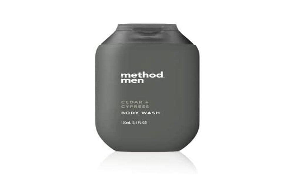 Method Men Cedar + Cypress Body Wash 3.4 oz Travel Size - Natural Scented Shower Gel for Men, Perfect for Gym, Travel & Daily Use